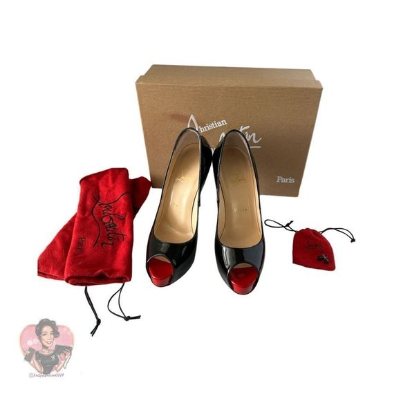 Christian Louboutin Shoes - CHRISTIAN LOUBOUTIN  Very Privé 120 Peep-Toe Patent Leather Pumps